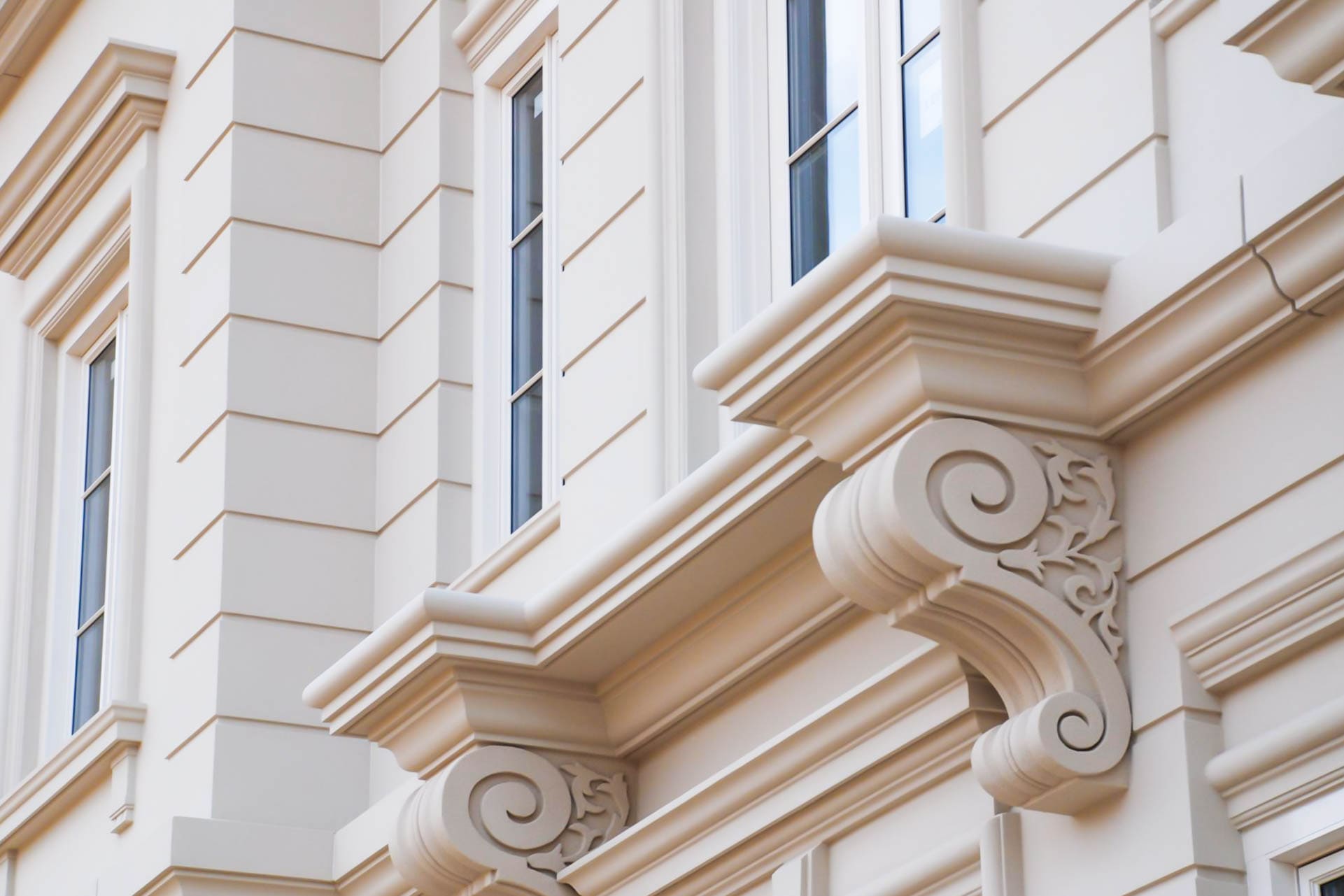 Decorative products made from G.R.C (Glass Fiber Reinforced Concrete) and gypsum